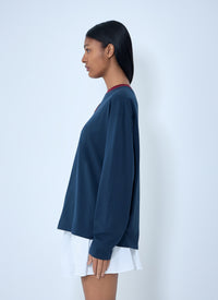 Miu Miu Miu Miu Women Cotton Jersey Sweatshirt With Logo Motif