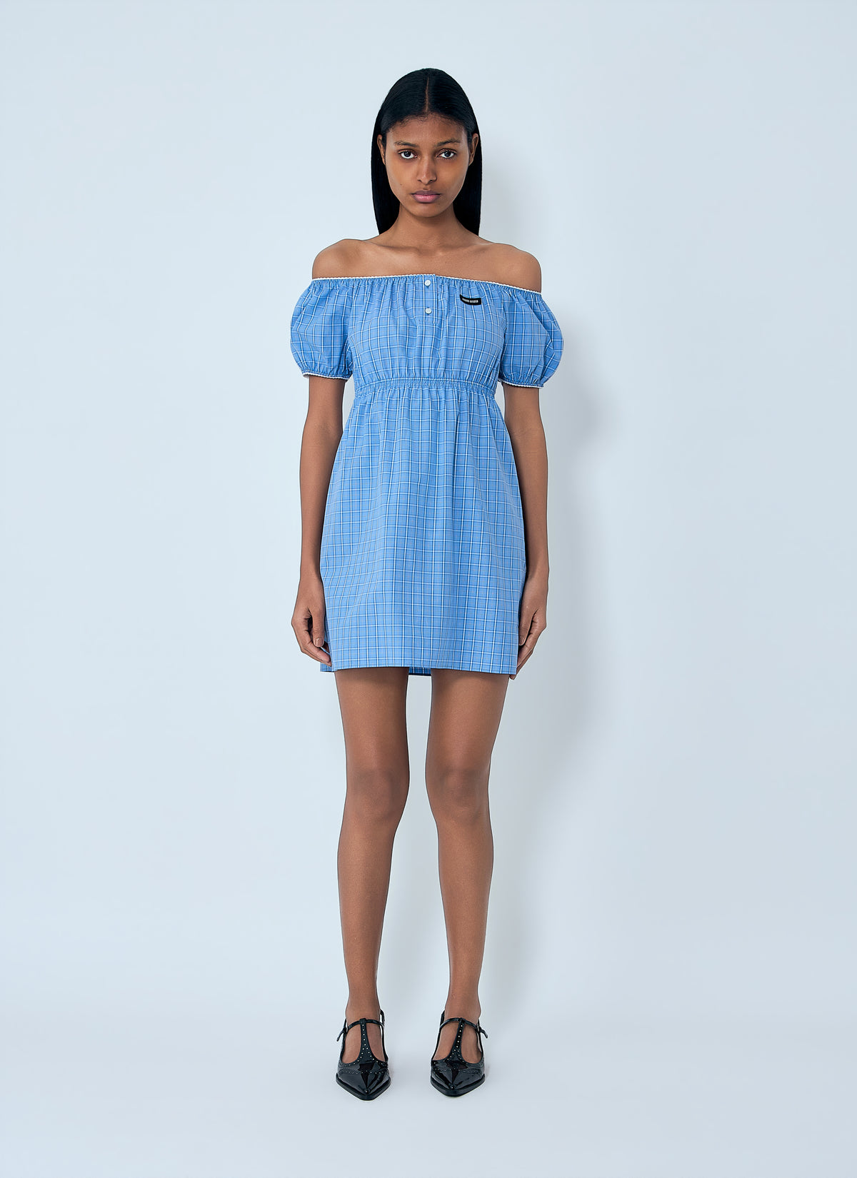 Miu Miu Women Plaid-Pattern Mini Dress