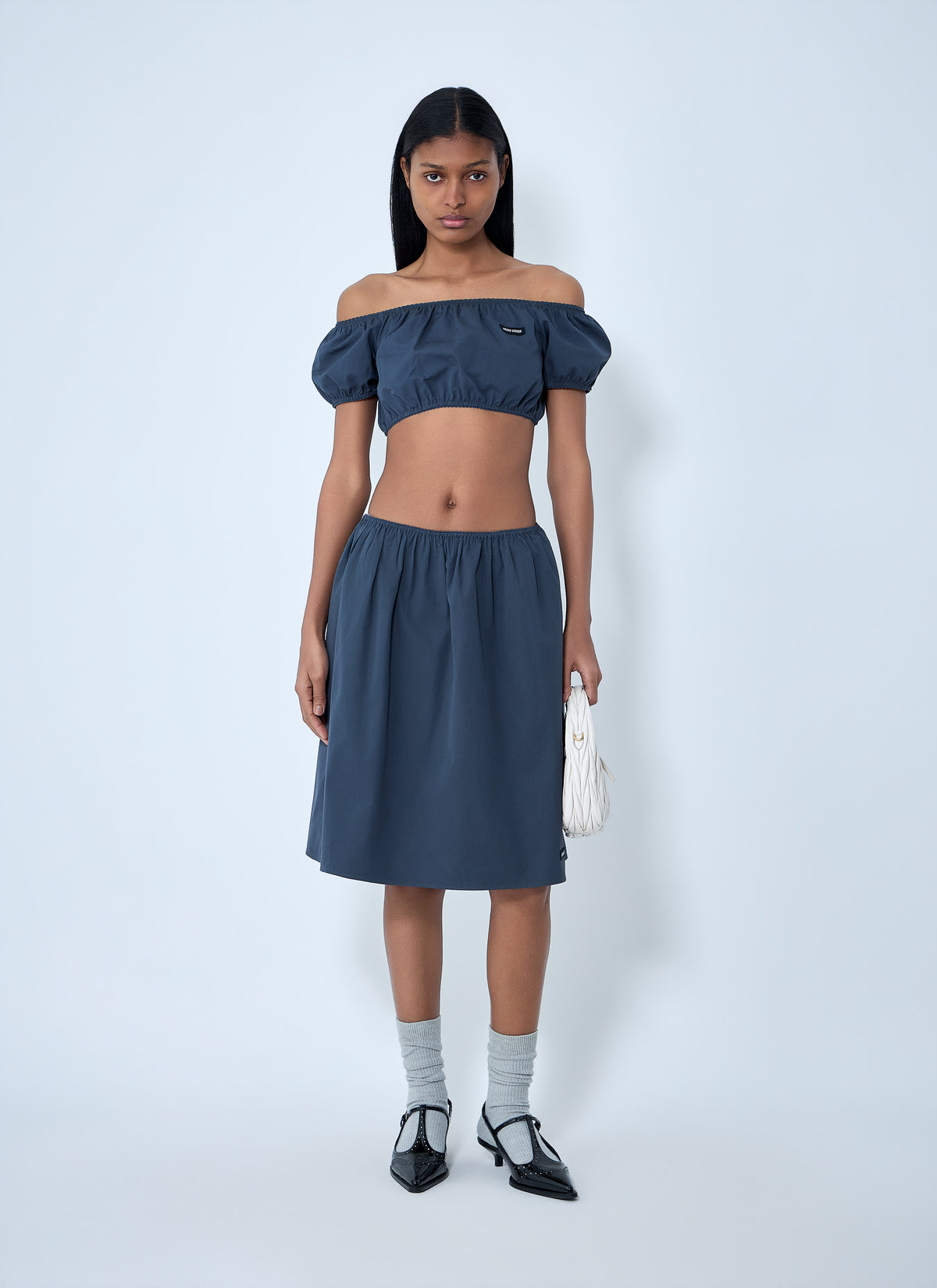 Miu Miu Women Elasticated Waist A-Line Skirt