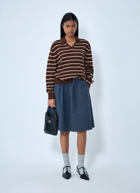 Miu Miu Miu Miu Women Striped Knit Polo Sweater