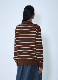 Miu Miu Miu Miu Women Striped Knit Polo Sweater