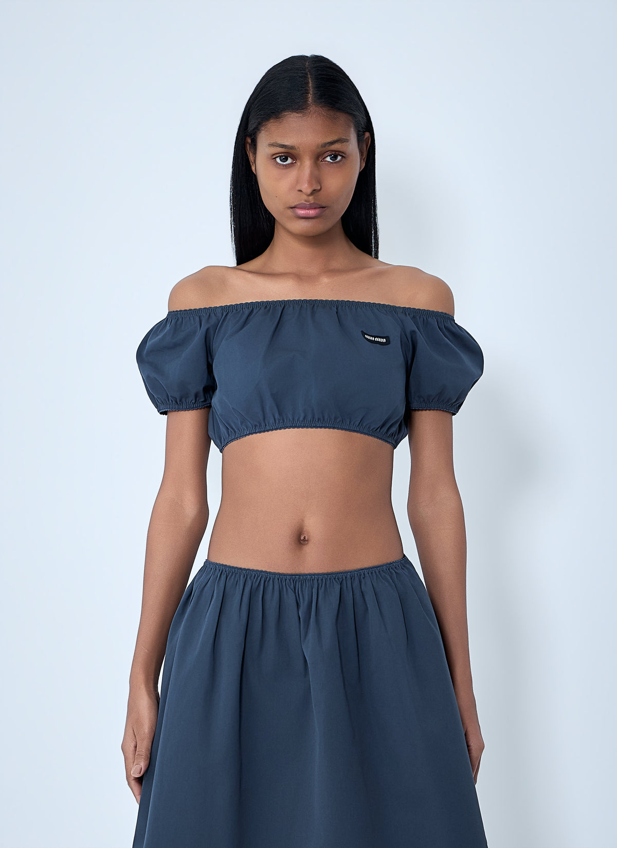 Miu Miu Miu Miu Women Off-Shoulder Crop Top