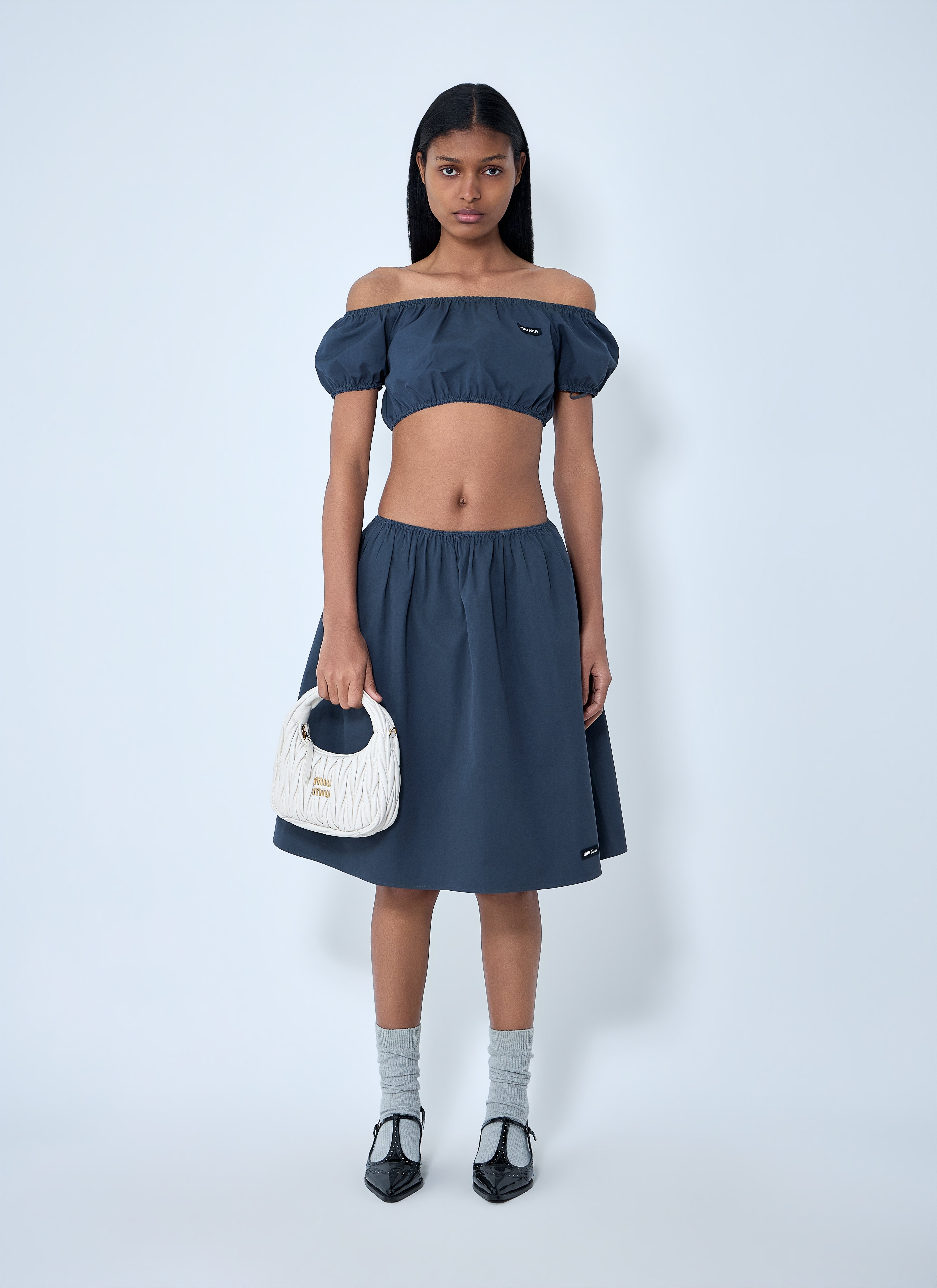 Miu Miu Women Off-Shoulder Crop Top – Bluefly