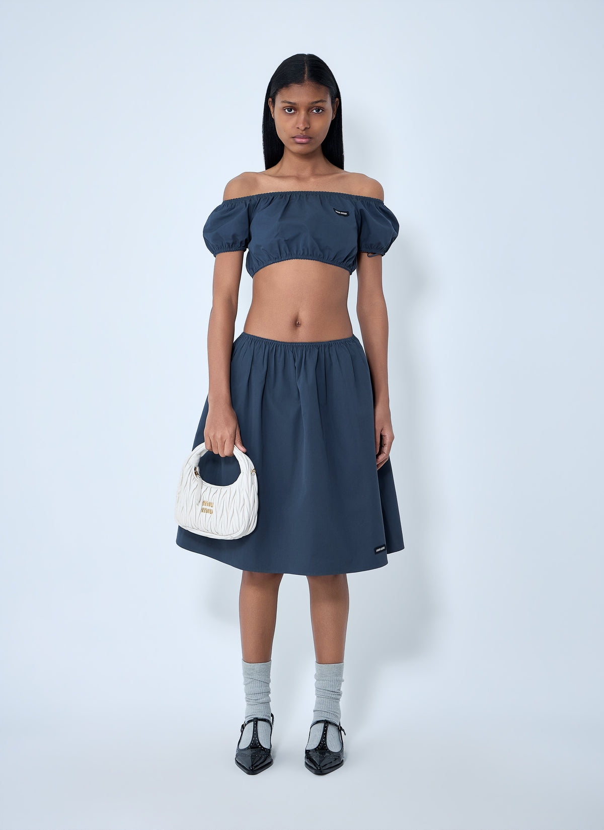 Miu Miu Miu Miu Women Off-Shoulder Crop Top