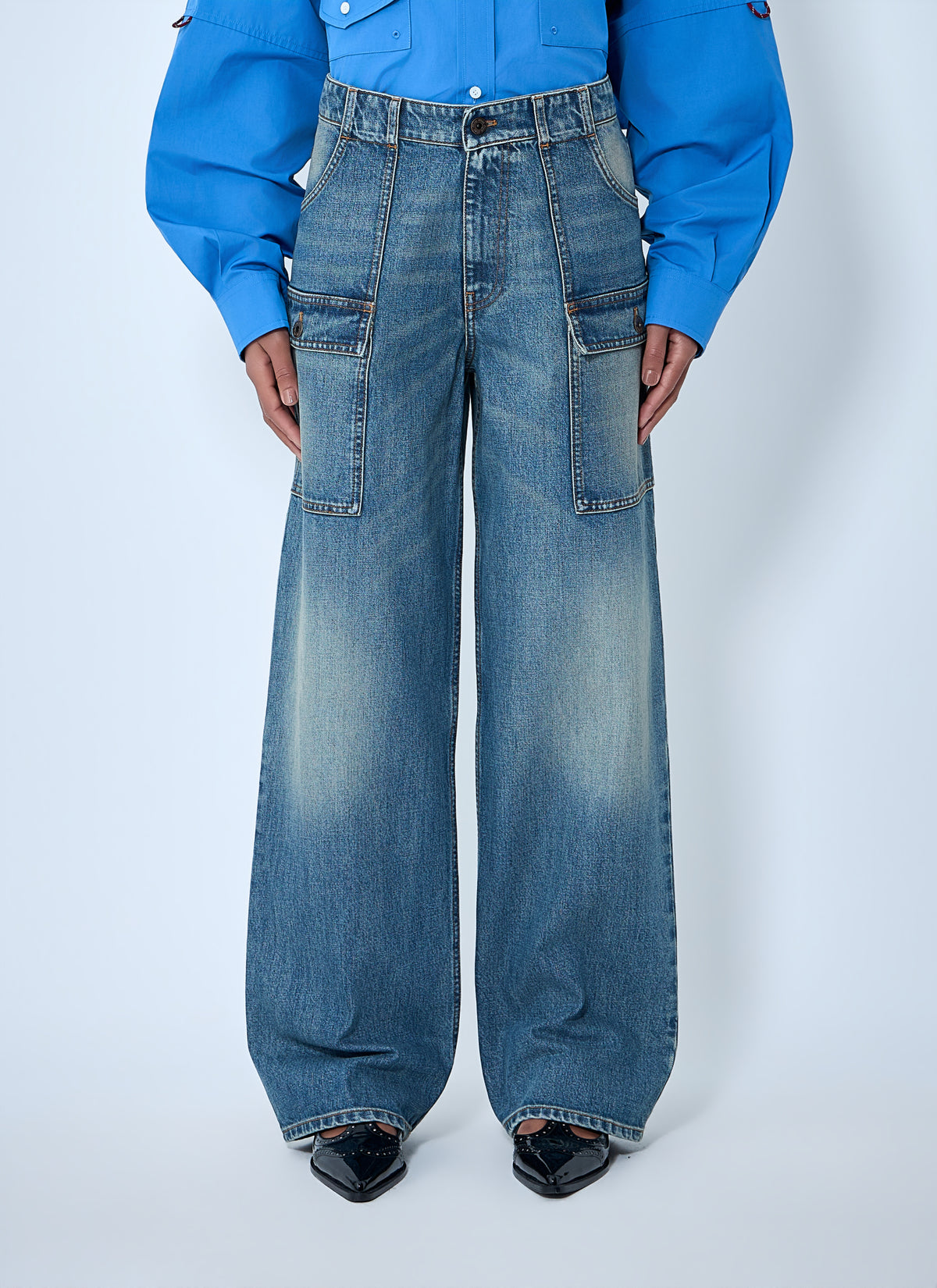 Miu Miu Miu Miu Women Cargo Denim Jeans