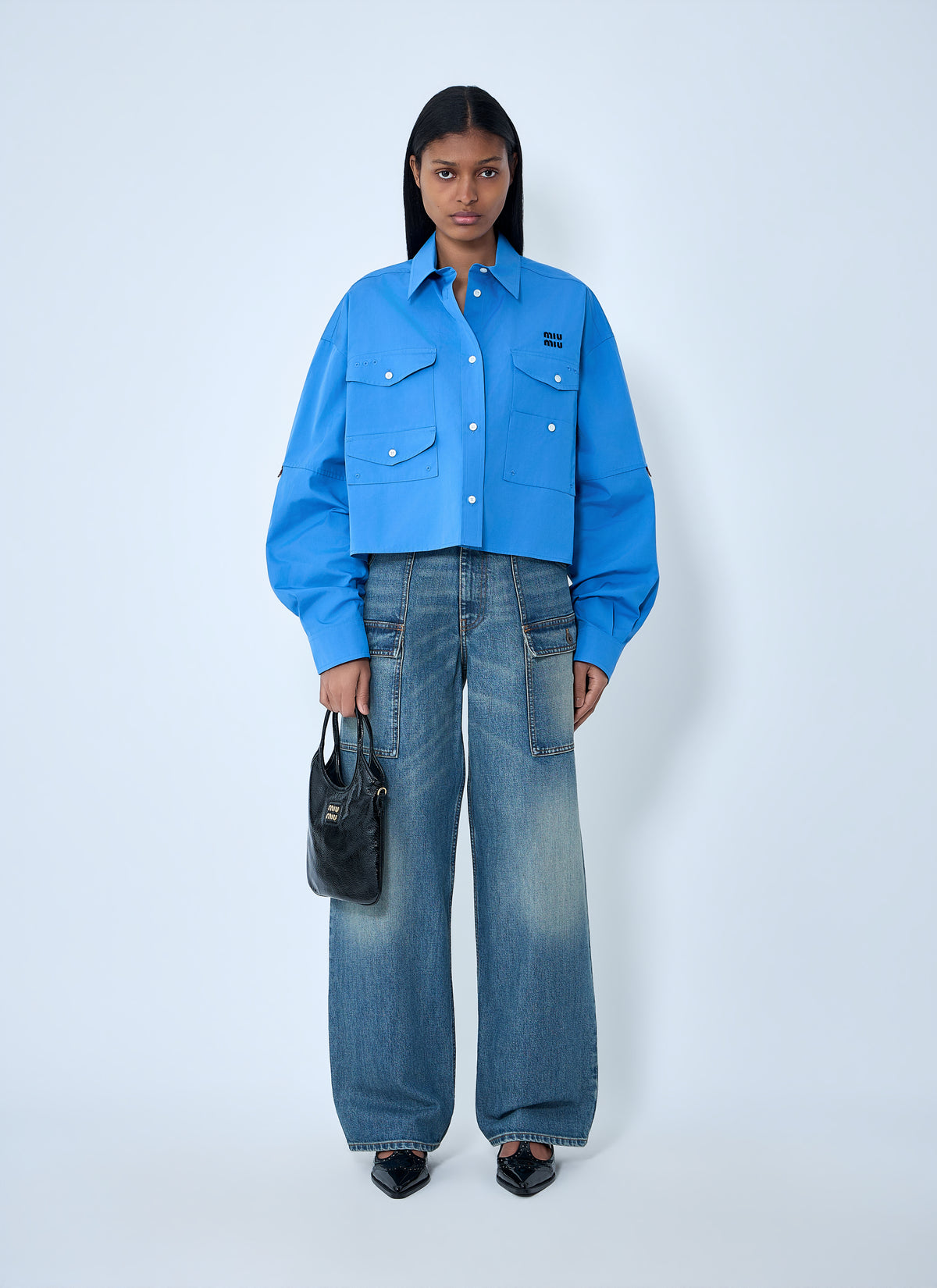Miu Miu Miu Miu Women Cargo Denim Jeans