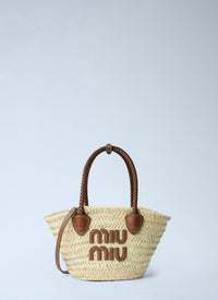 Miu Miu Women Woven Fabric Tote Bag