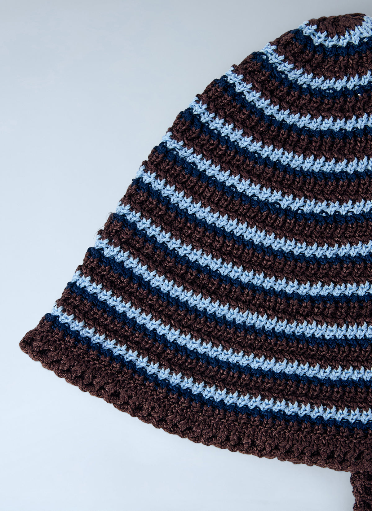 Miu Miu Women Striped Crochet Hat With Ties