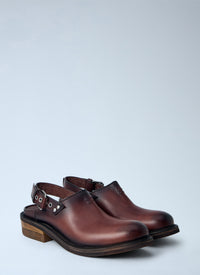 Miu Miu Women Foule Leather Mules