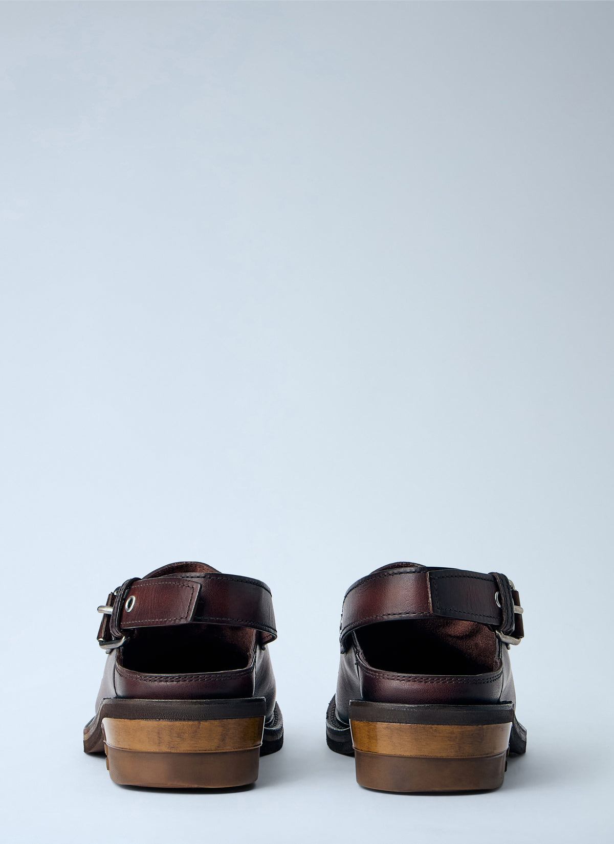 Miu Miu Women Foule Leather Mules