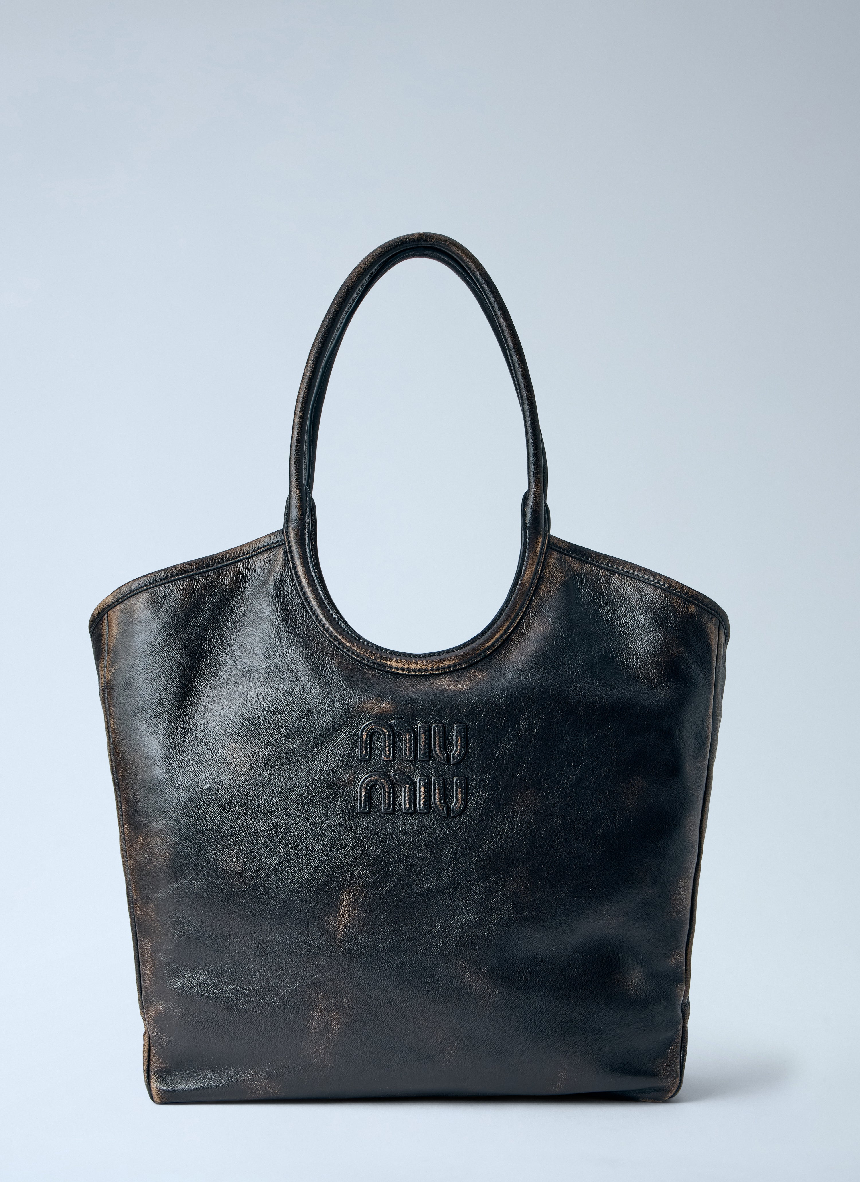Miu Miu Women Ivy Leather Tote Bag