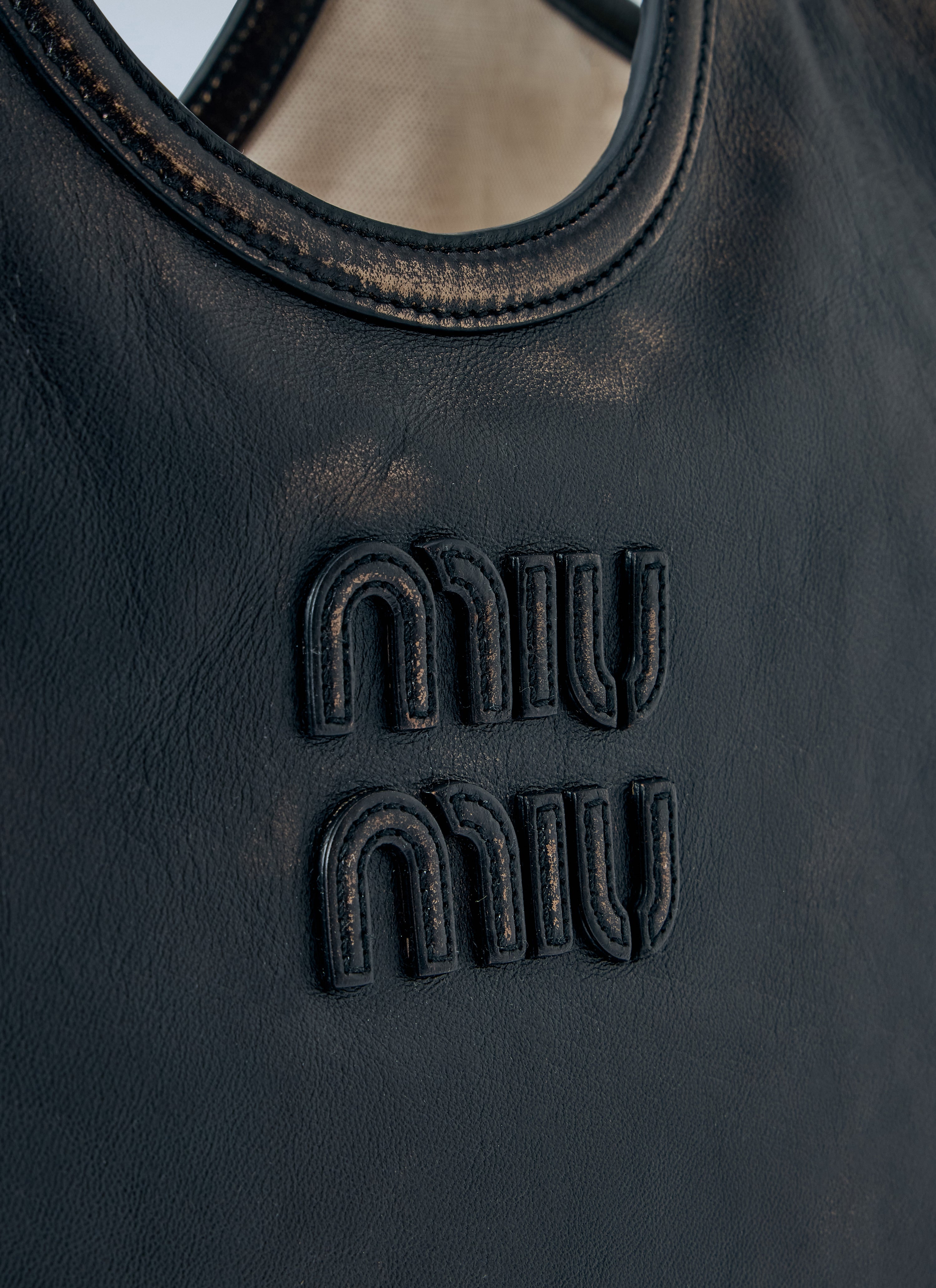 Miu Miu Women Ivy Leather Tote Bag