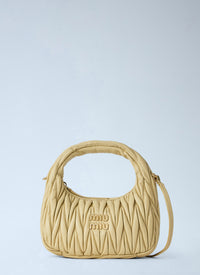 Miu Miu Women Wander Nappa Matelassé Hobo Bag