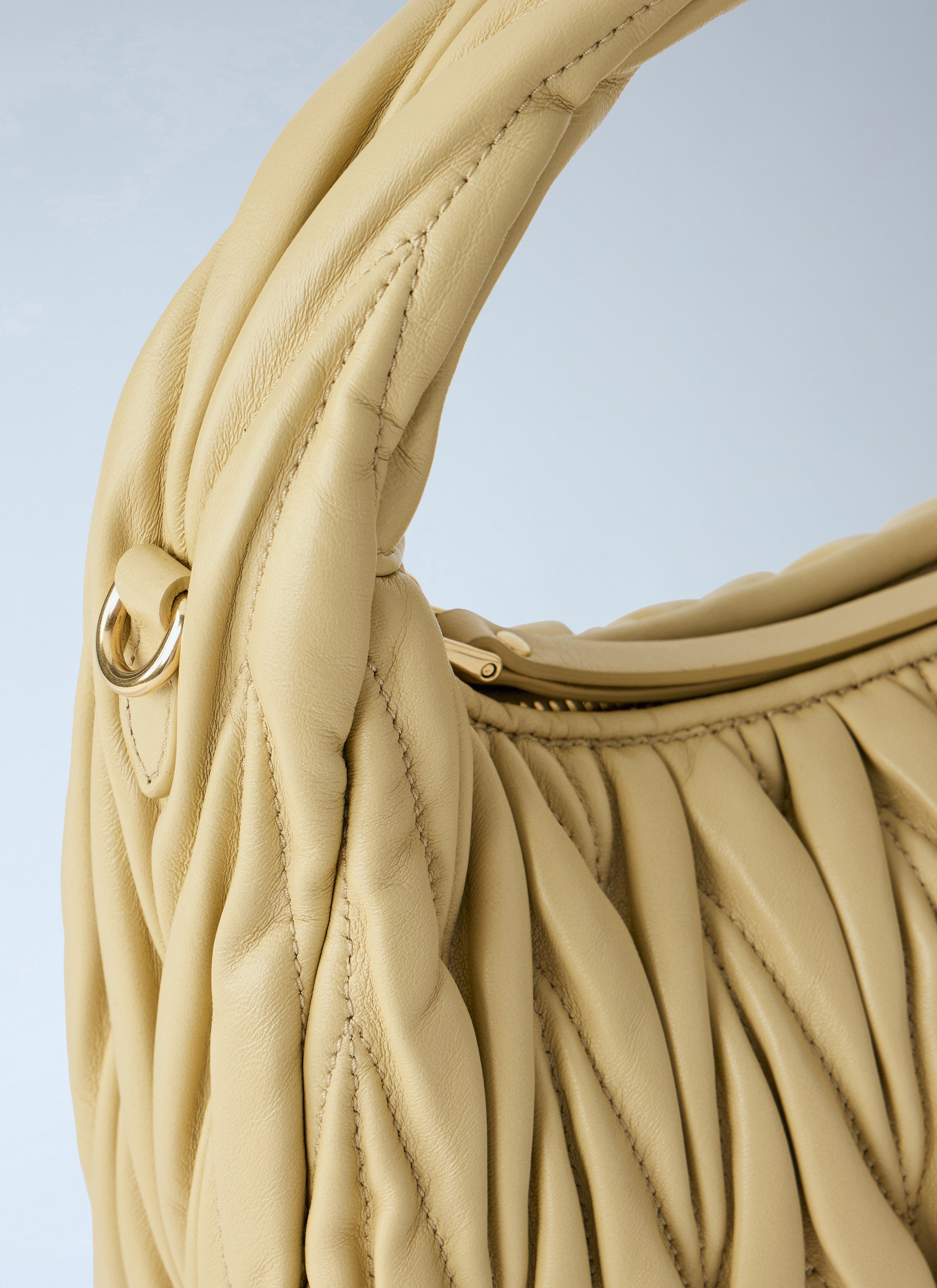 Miu Miu Women Wander Nappa Matelassé Hobo Bag