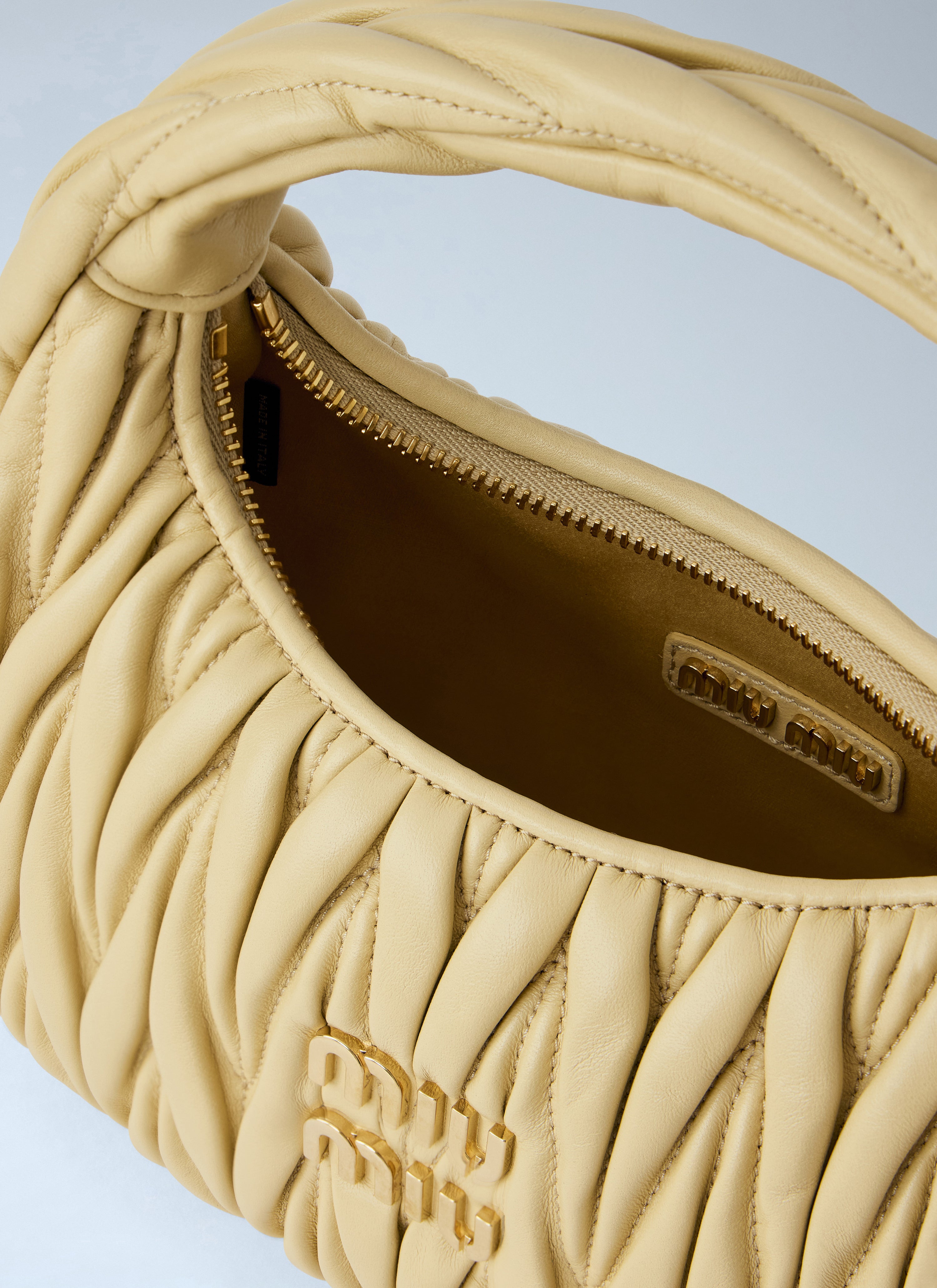Miu Miu Women Wander Nappa Matelassé Hobo Bag