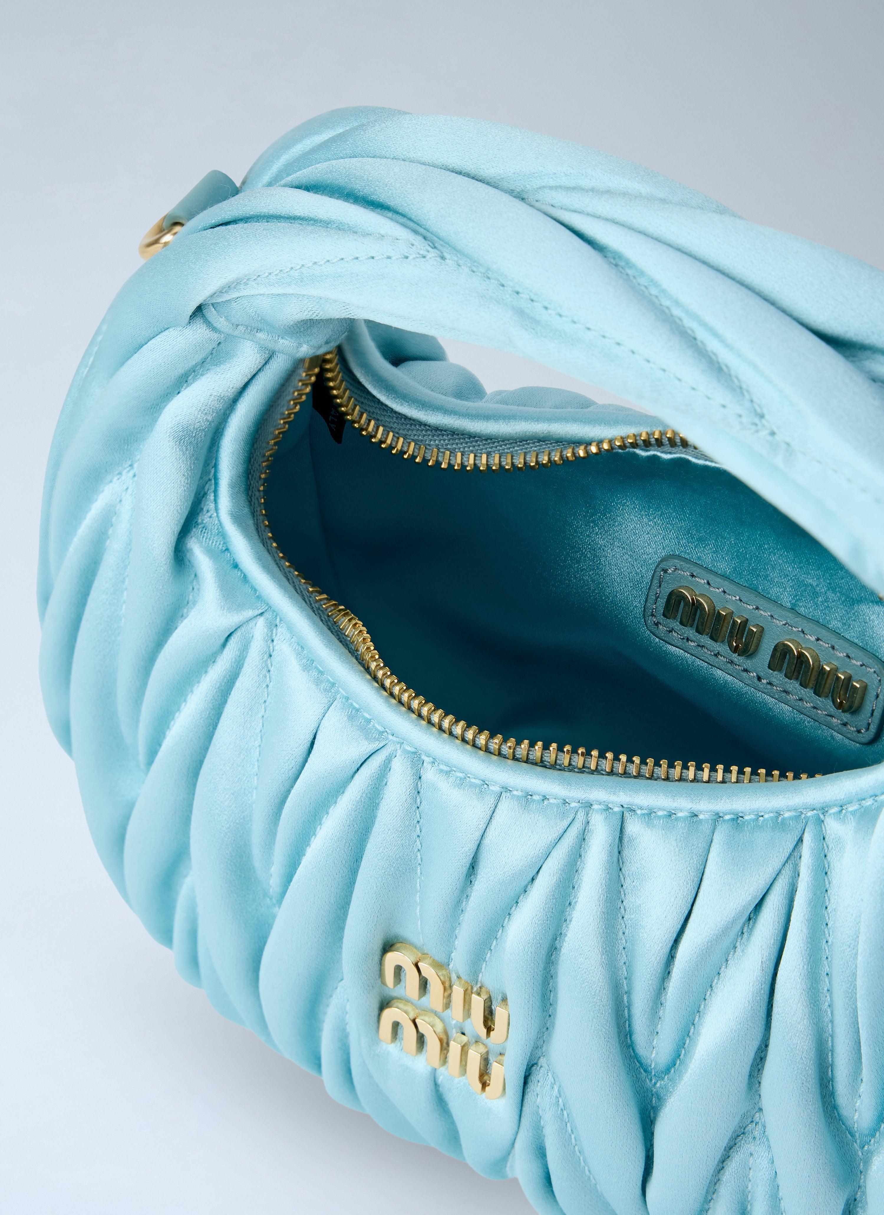Miu Miu Women Wander Matelassé Satin Mini Bag