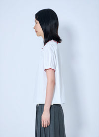 Miu Miu Women Embroidered Poplin Shirt