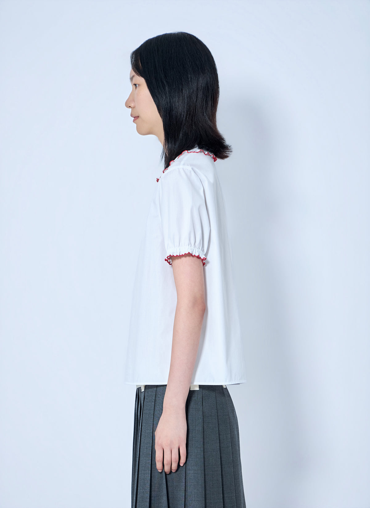 Miu Miu Women Embroidered Poplin Shirt