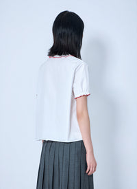 Miu Miu Women Embroidered Poplin Shirt