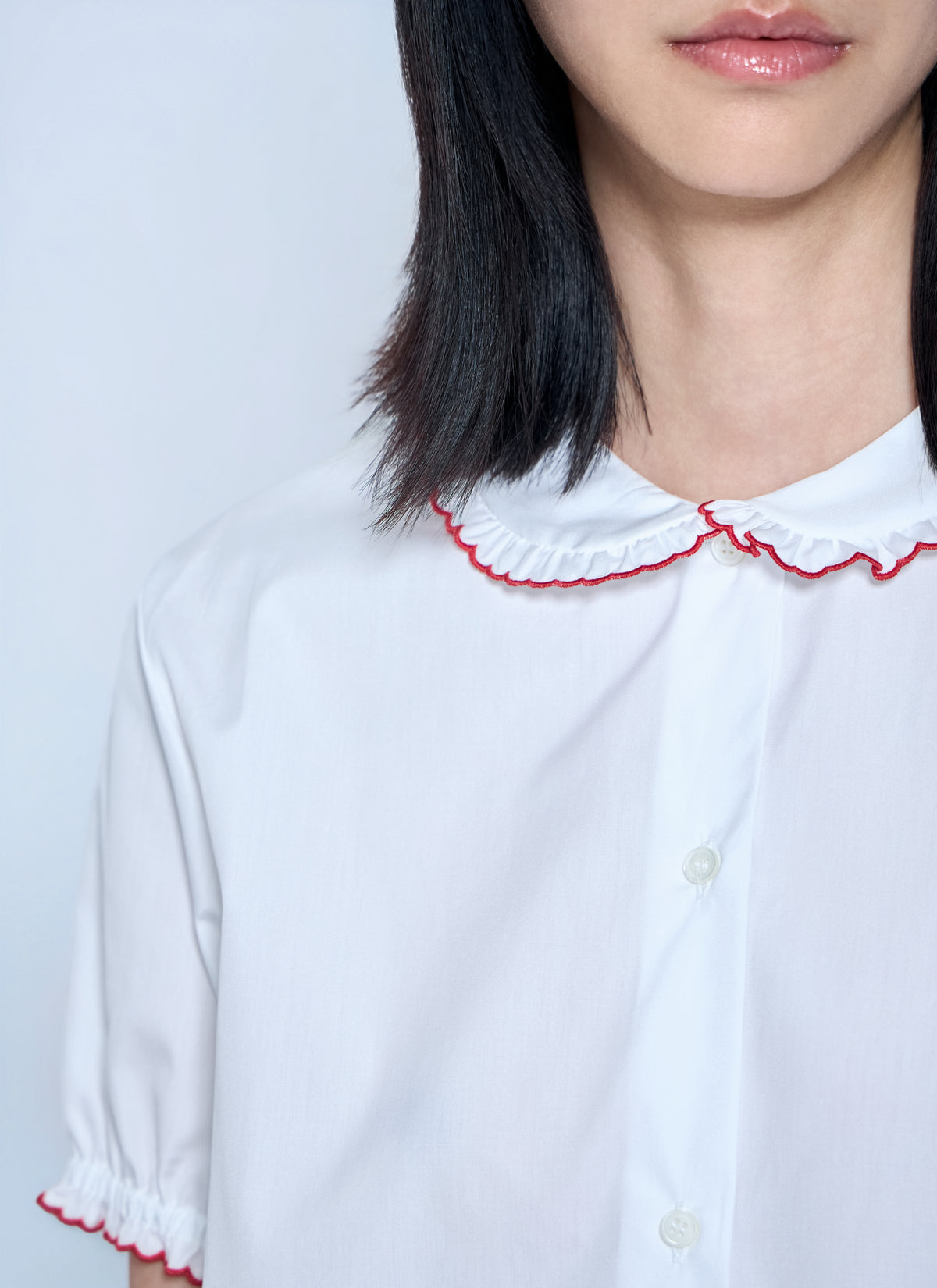 Miu Miu Women Embroidered Poplin Shirt