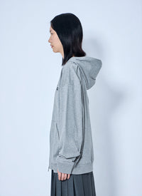 Miu Miu Women Zip Hoodie With Patch Detail