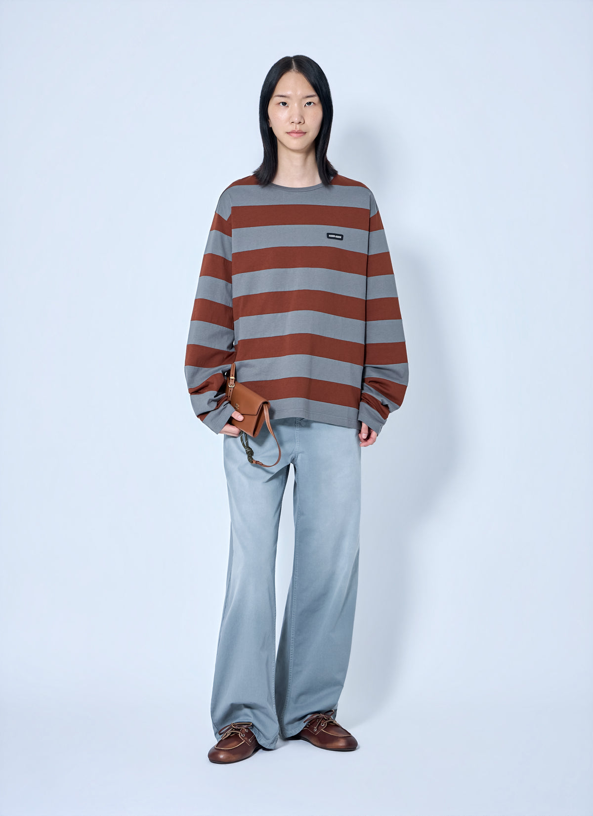 Miu Miu Miu Miu Women Striped Jersey T-Shirt