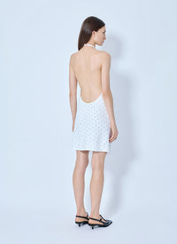 Miu Miu Women Cady Eyelet Lace Mini Dress
