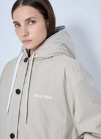 Miu Miu Women Single-Breasted Panama Caban Coat