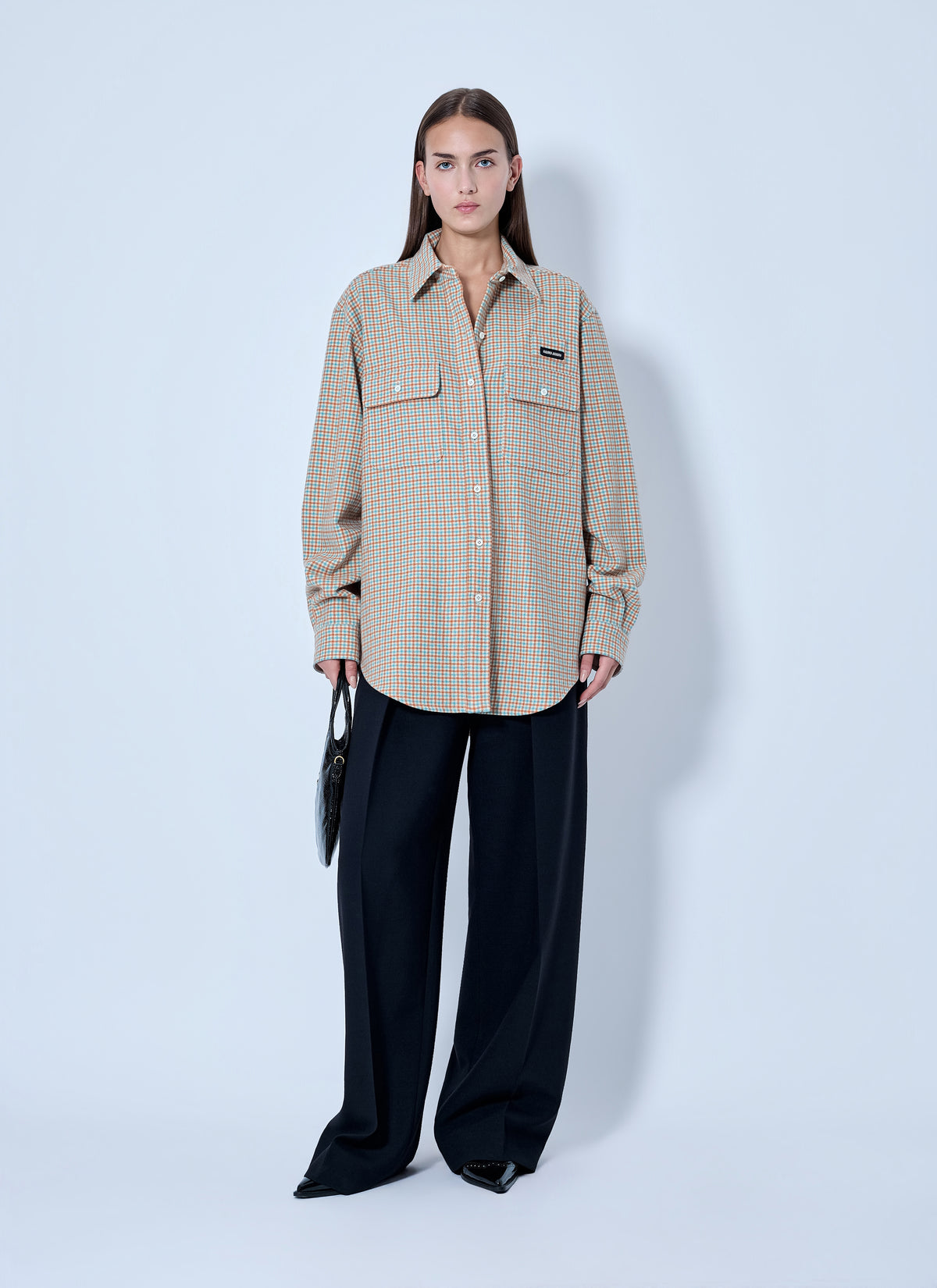 Miu Miu Women Checked Cotton Shirt