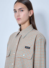 Miu Miu Women Checked Cotton Shirt
