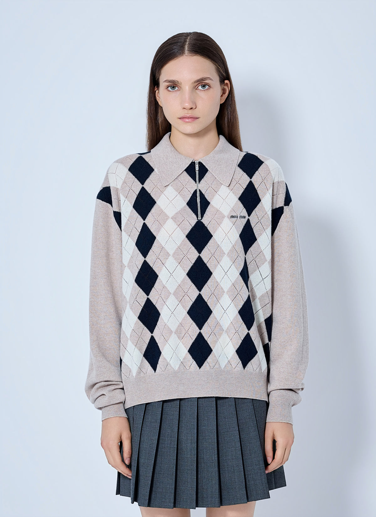 Miu Miu Women Cashmere Polo Sweater