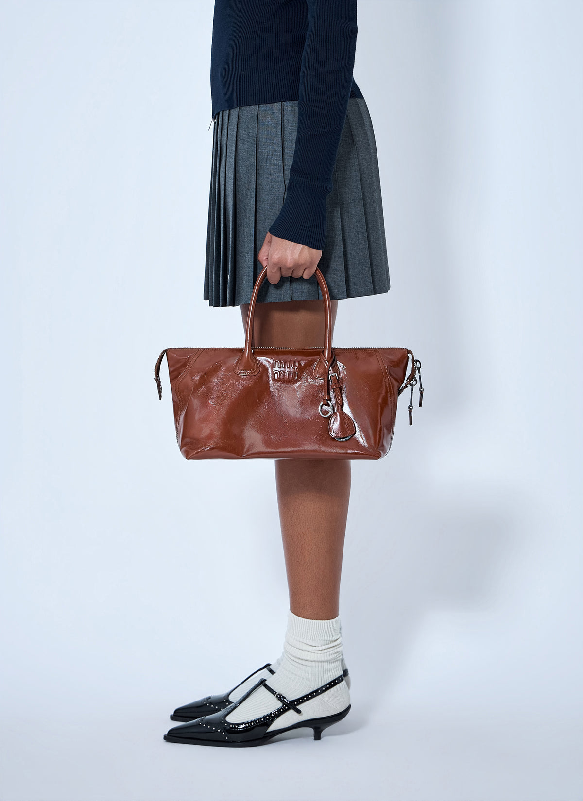 Miu Miu Women Leather Top Handle Bag