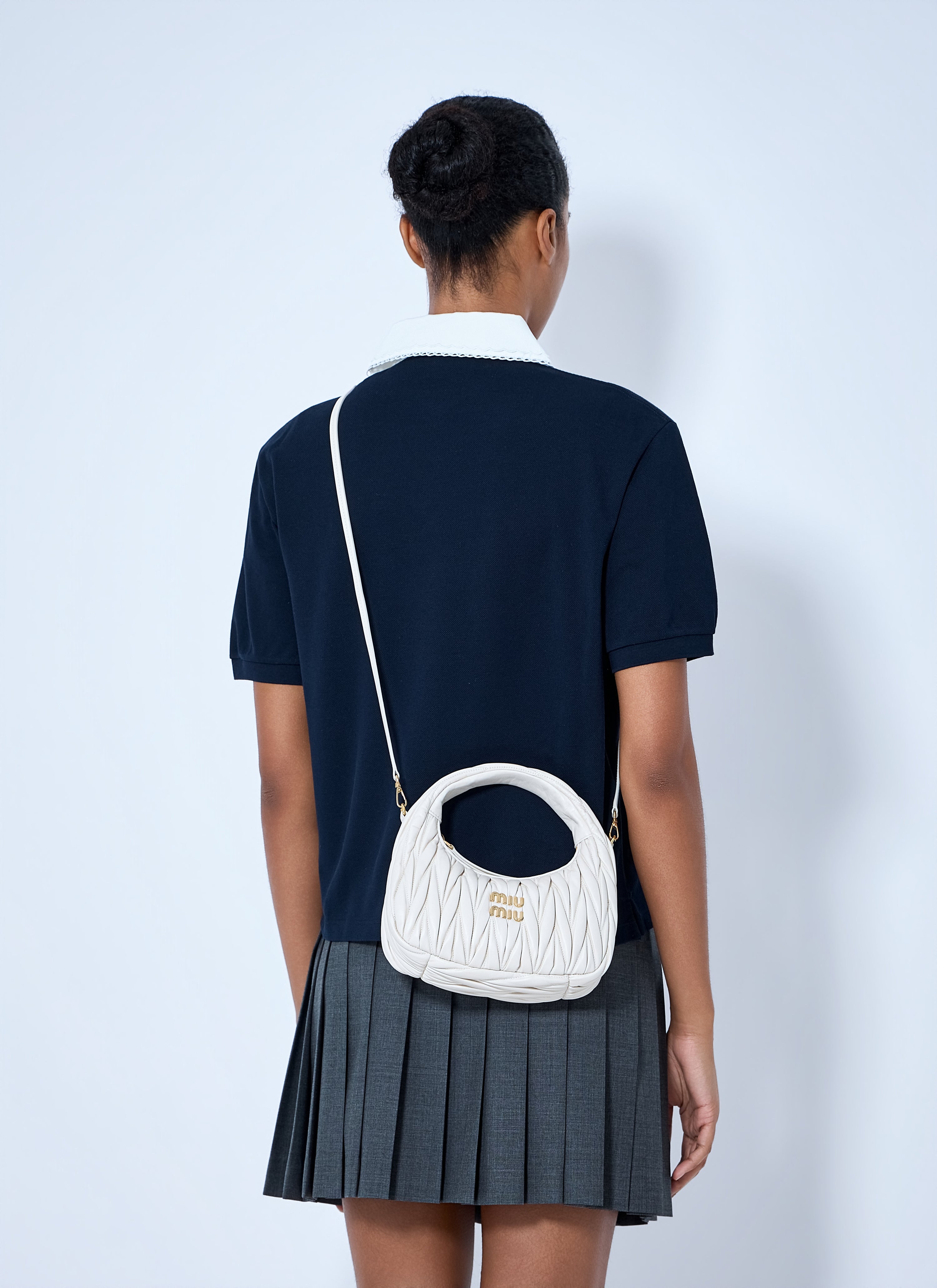 Miu Miu Miu Miu Women Small Wander Matelassé Hobo Bag