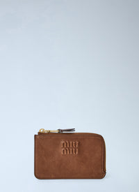 Miu Miu Women Oak Nappa Leather Envelope Card Holder