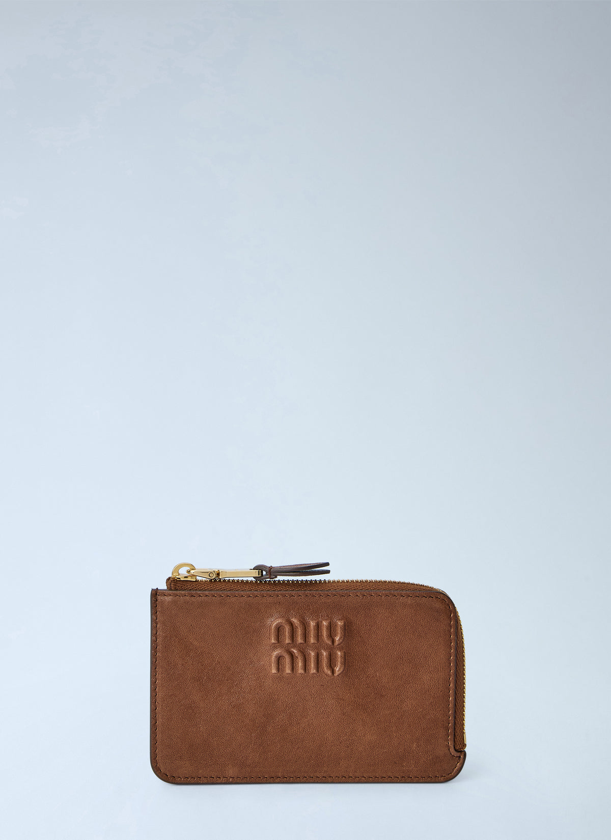 Miu Miu Women Oak Nappa Leather Envelope Card Holder