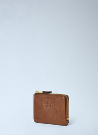 Miu Miu Women Oak Nappa Leather Envelope Card Holder
