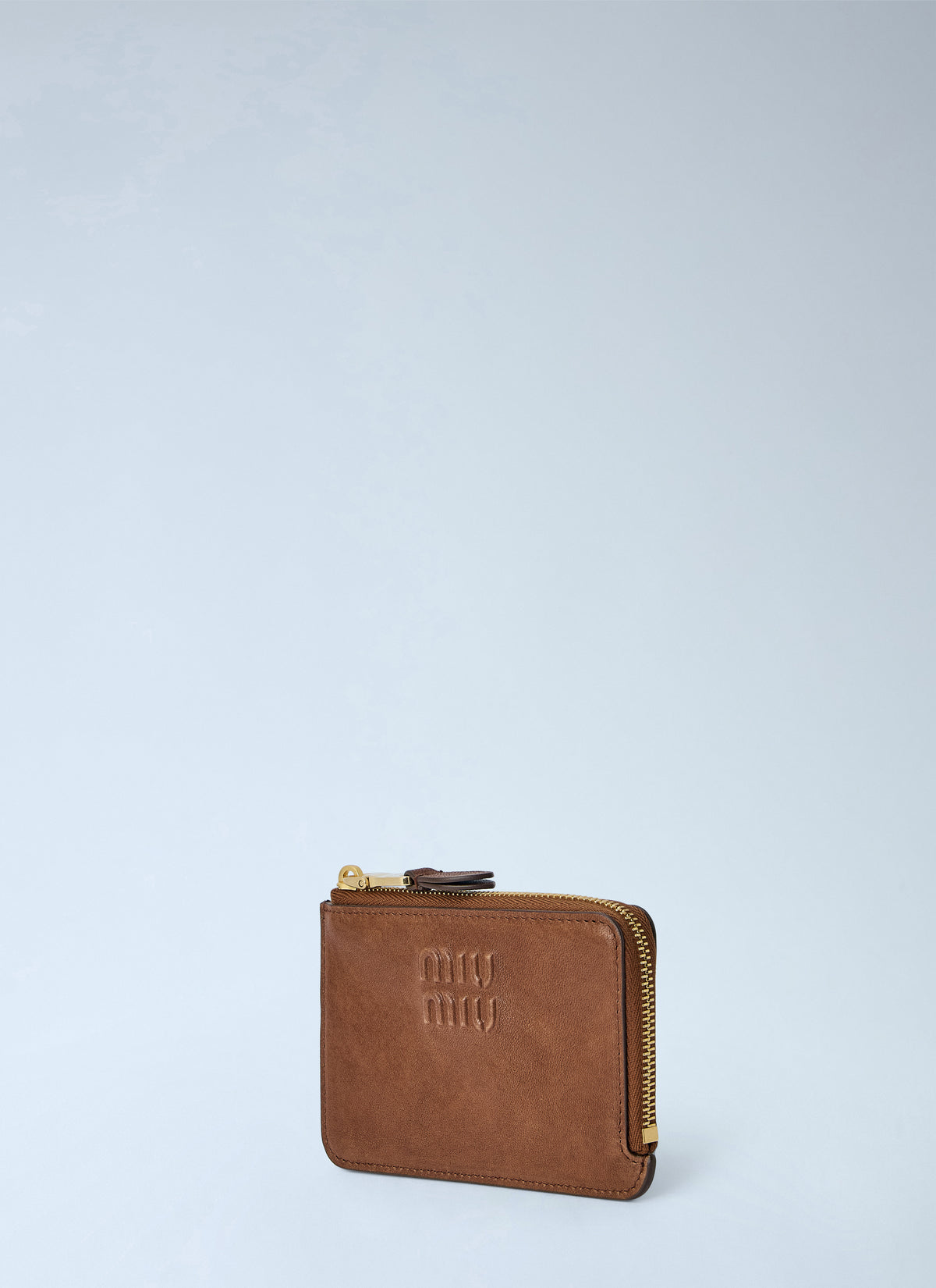 Miu Miu Women Oak Nappa Leather Envelope Card Holder