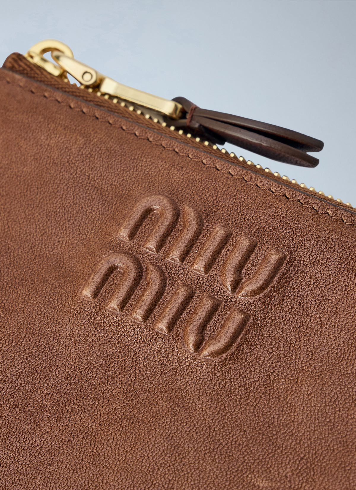 Miu Miu Women Oak Nappa Leather Envelope Card Holder