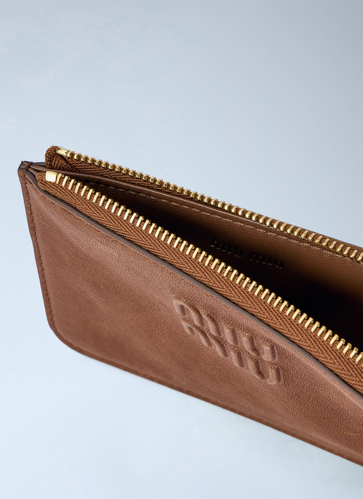 Miu Miu Women Oak Nappa Leather Envelope Card Holder