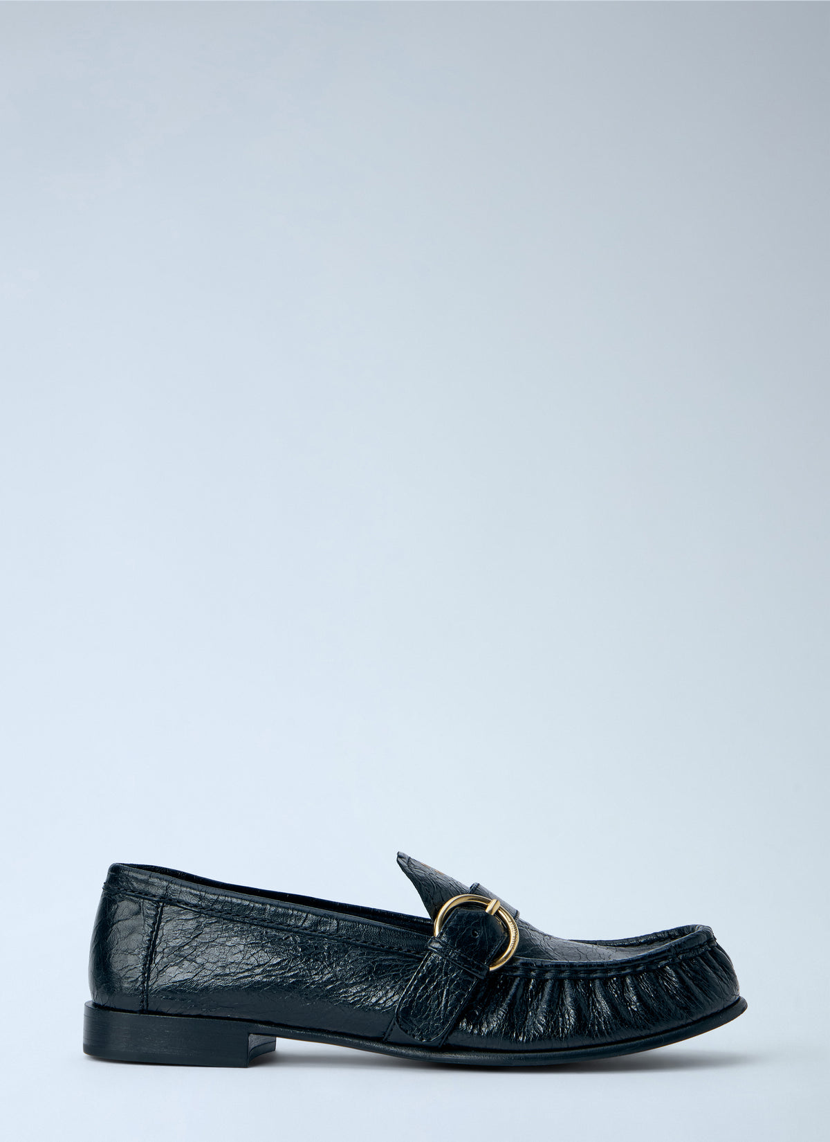 Miu Miu Women Leather Loafers With Buckle Detail