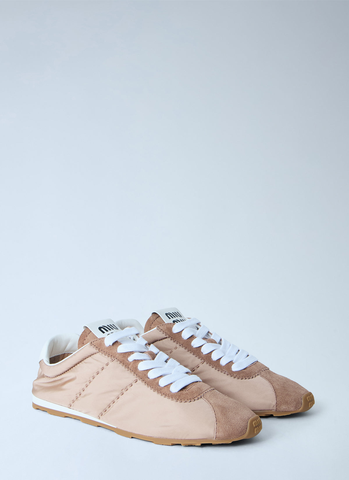 Miu Miu Miu Miu Women Plume Technical Fabric And Suede Sneakers
