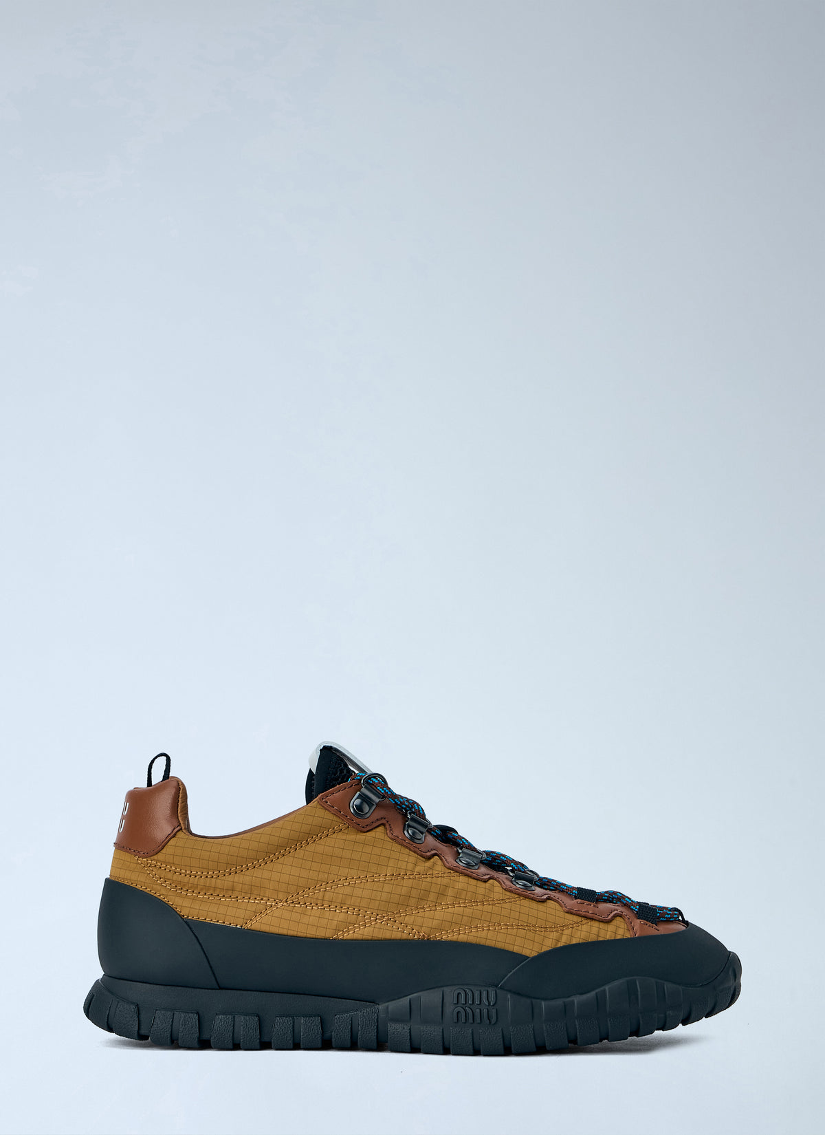 Miu Miu Women Technical Fabric And Leather Sneakers