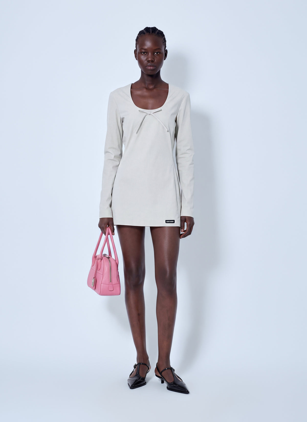 Miu Miu Women Stretch Poplin Mini Dress