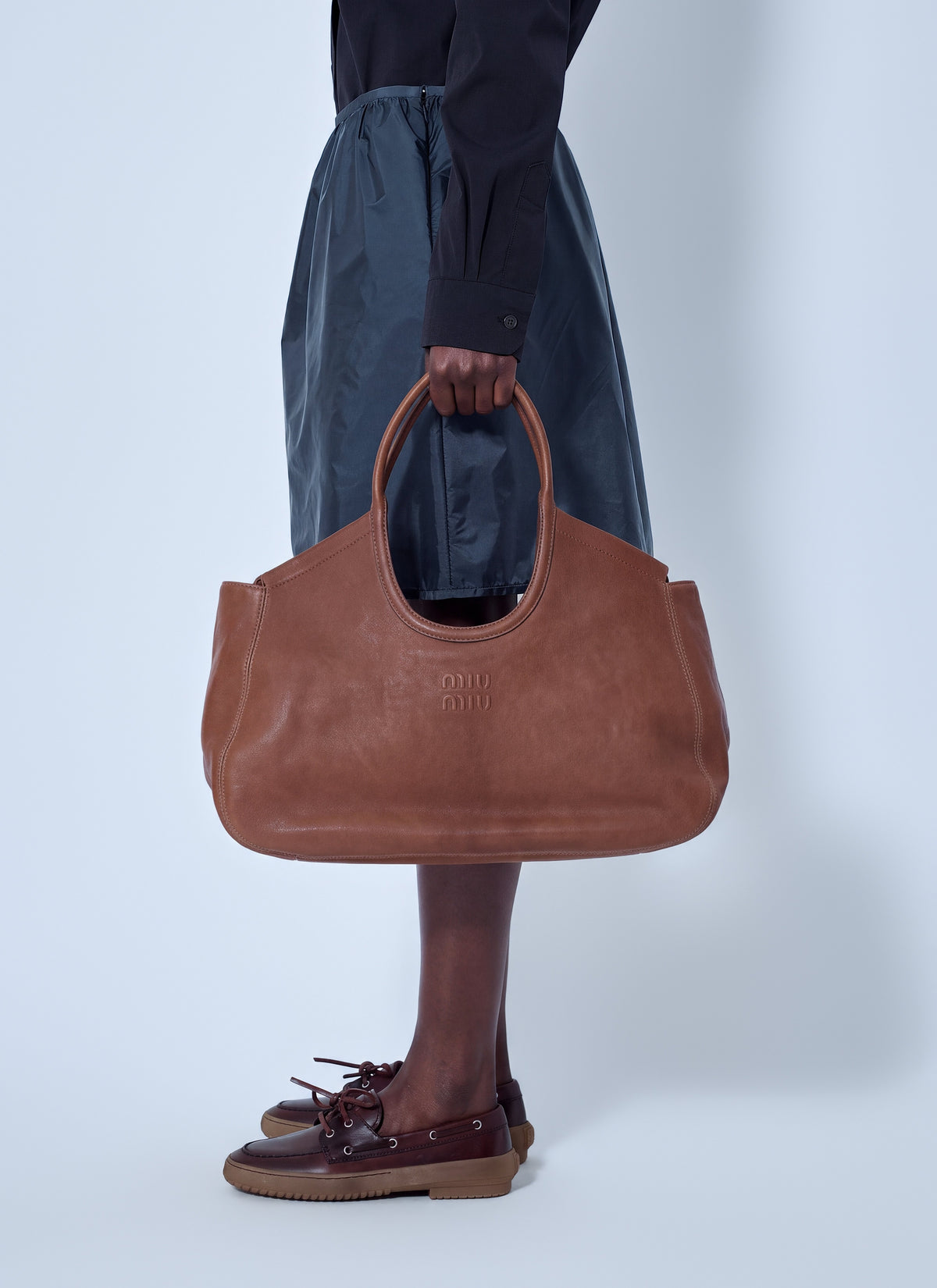 Miu Miu Miu Miu Women Ivy Nappa Leather Shopping Bag