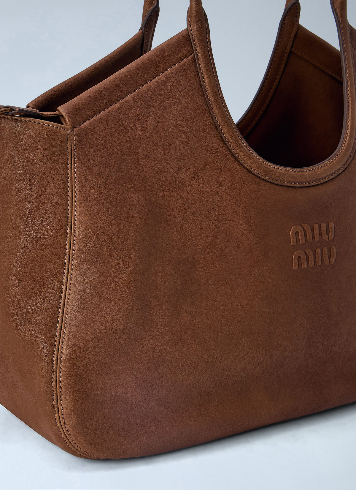 Miu Miu Miu Miu Women Ivy Nappa Leather Shopping Bag