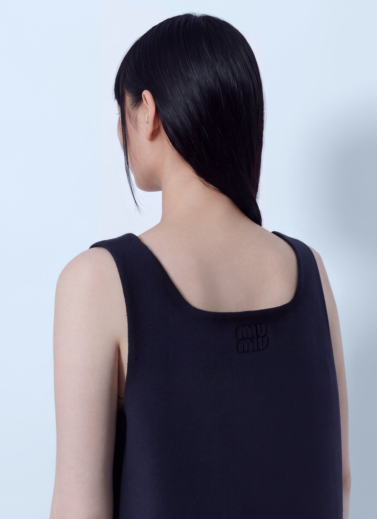 Miu Miu Women Sleeveless Mini Dress With Bow Detail