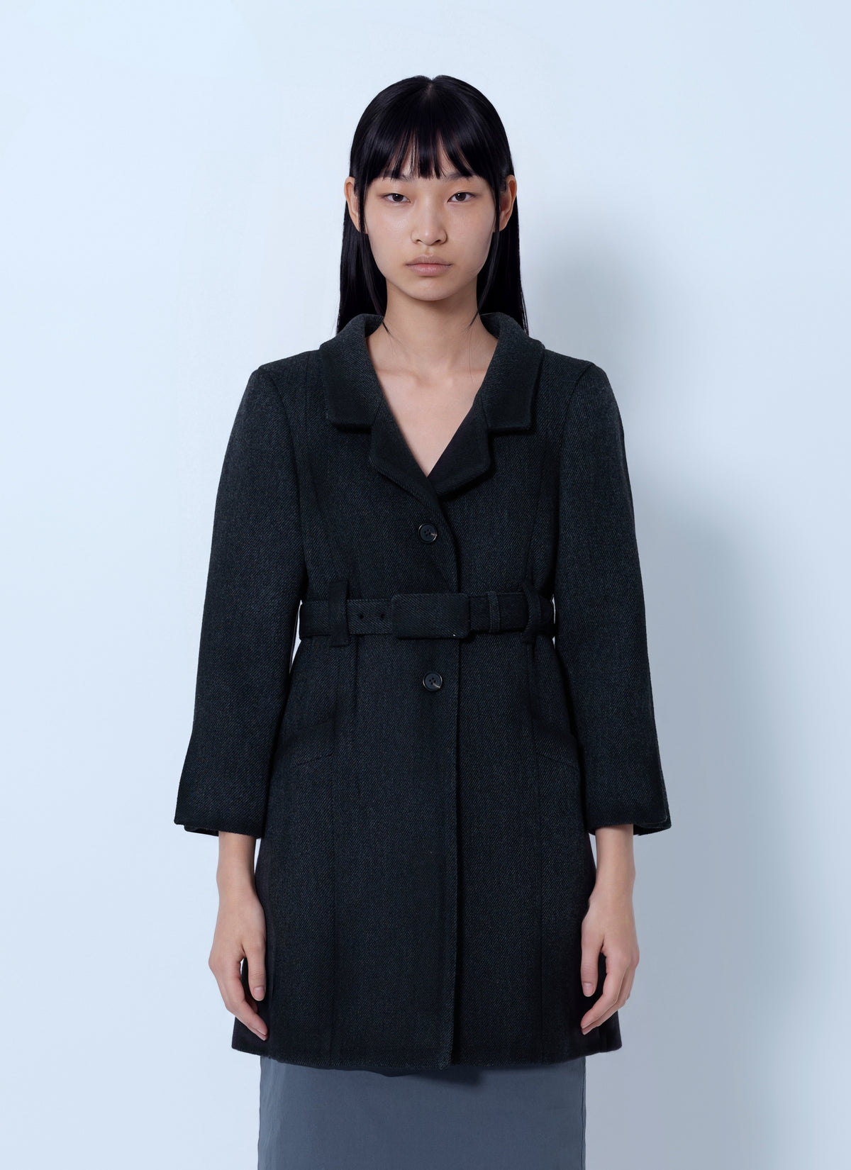 Miu Miu Women Single-Breasted Double Wool Coat