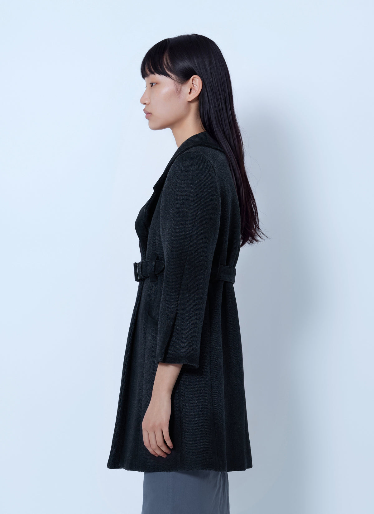Miu Miu Women Single-Breasted Double Wool Coat