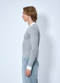 Miu Miu Men Collared Long Sleeve Knit Sweater