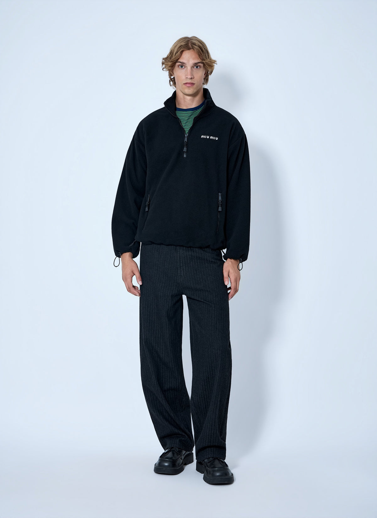 Miu Miu Miu Miu Women Half-Zip Fleece Sweatshirt